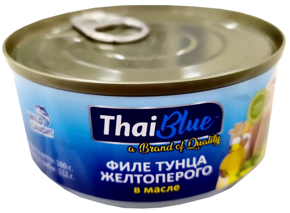 Тунец Thai Blue желтоперый в масле 160г