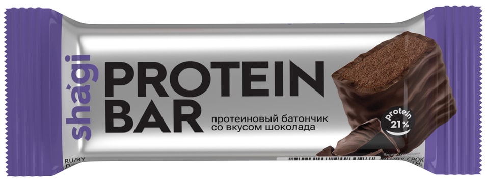 Батончик Shagi протеиновый со вкусом шоколада 40г 57₽