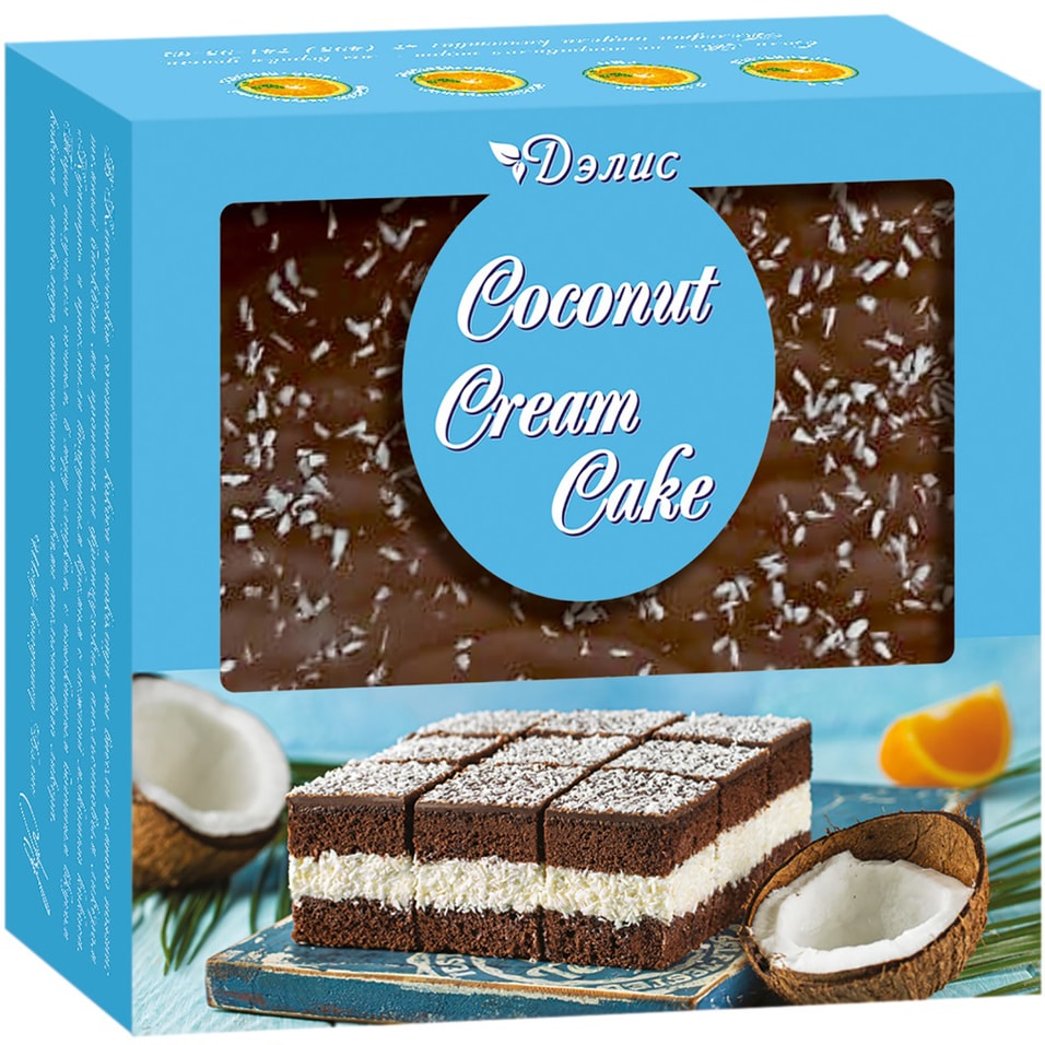 Торт La Creme Клер Дэлис Coconut Cream cake 500г от Vprok.ru