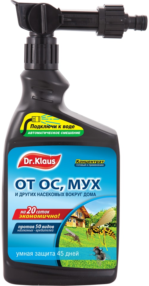 Средство от насекомых DrKlaus Эжектор концентрат от мух ос и других летающих 1л 528₽