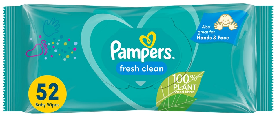 Салфетки влажные детские Pampers Fresh Clean 52шт 299₽