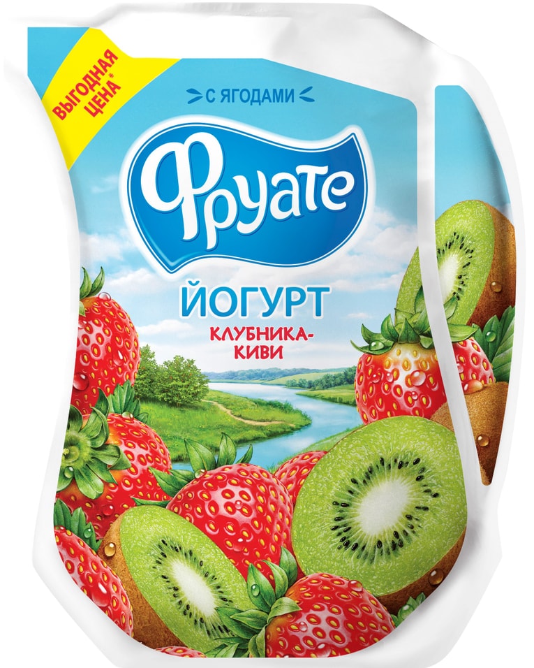 Йогурт питьевой Фруате Клубника-киви 1.5% 950г
