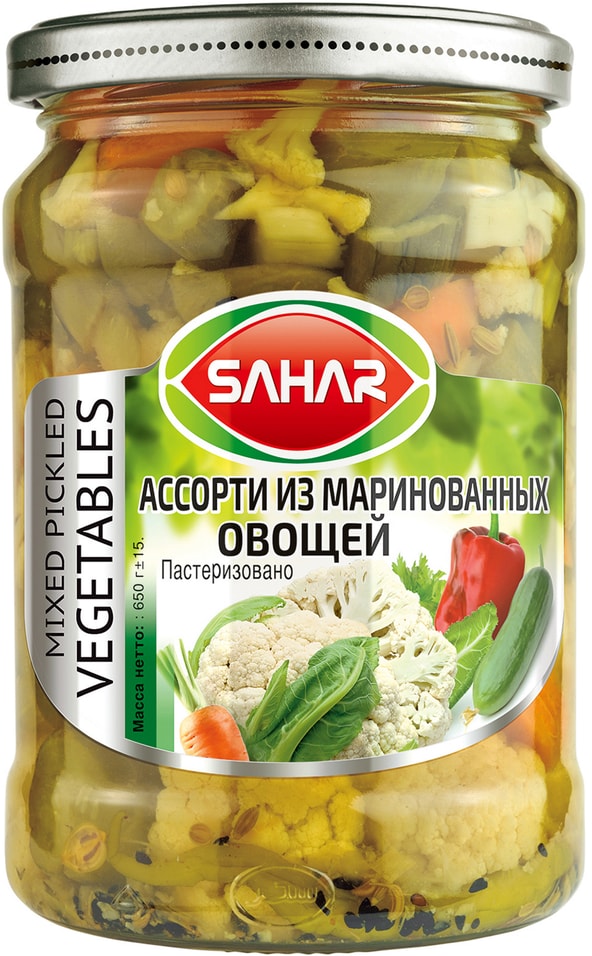 Маринованные овощи Sahar Ассорти 640г. Закажите онлайн!
