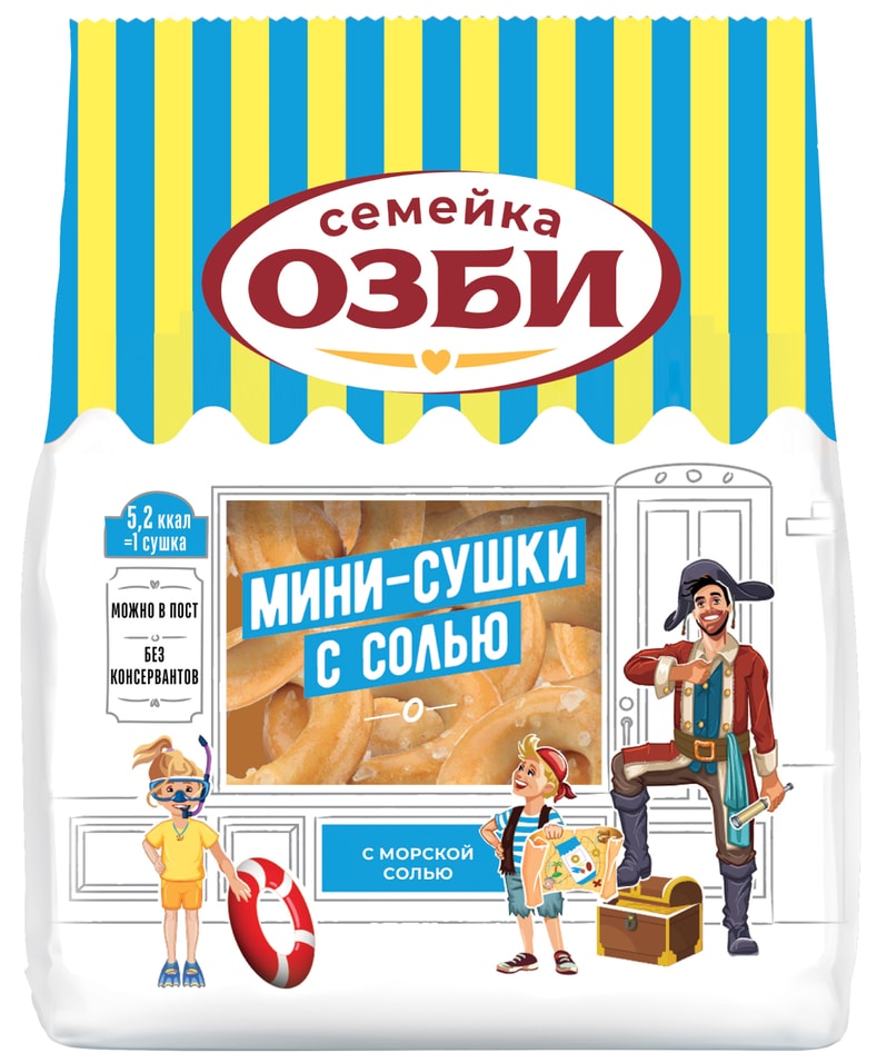 Мини-сушки Семейка Озби 150г - Vprokru Перекрёсток 63₽