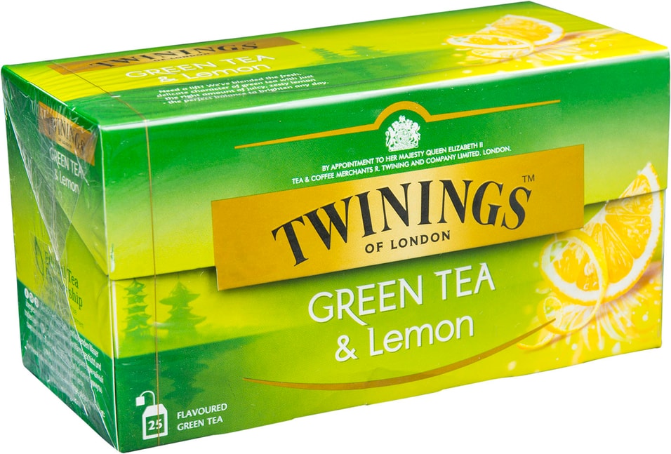 Чай зеленый Twinings с лимоном 25*1.6г от Vprok.ru