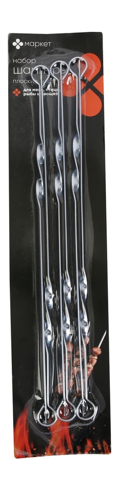 Набор шампуров Маркет плоские 6шт - Vprokru Перекрёсток 249₽