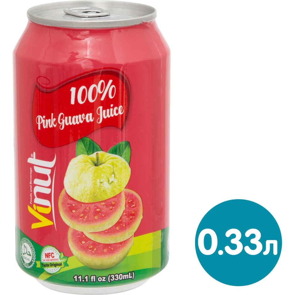 Сок Vinut Розовой гуавы 100% 330мл от Vprok.ru