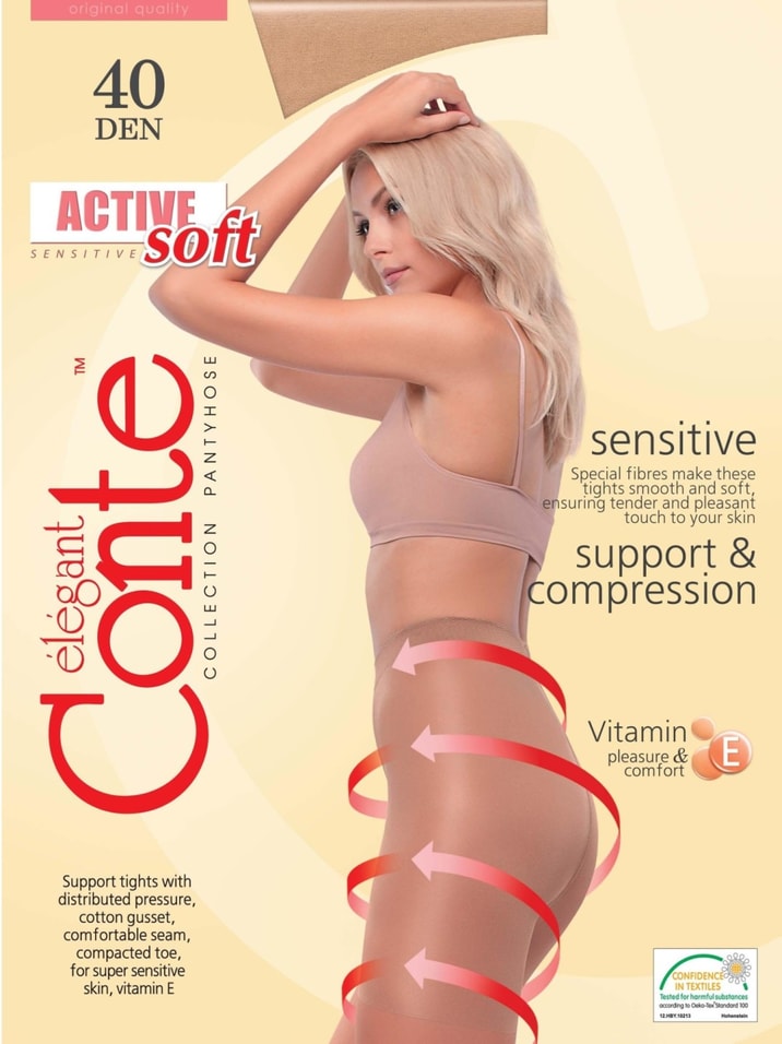 Колготки Conte Elegant Active Soft 40 Natural Размер 2 от Vprok.ru