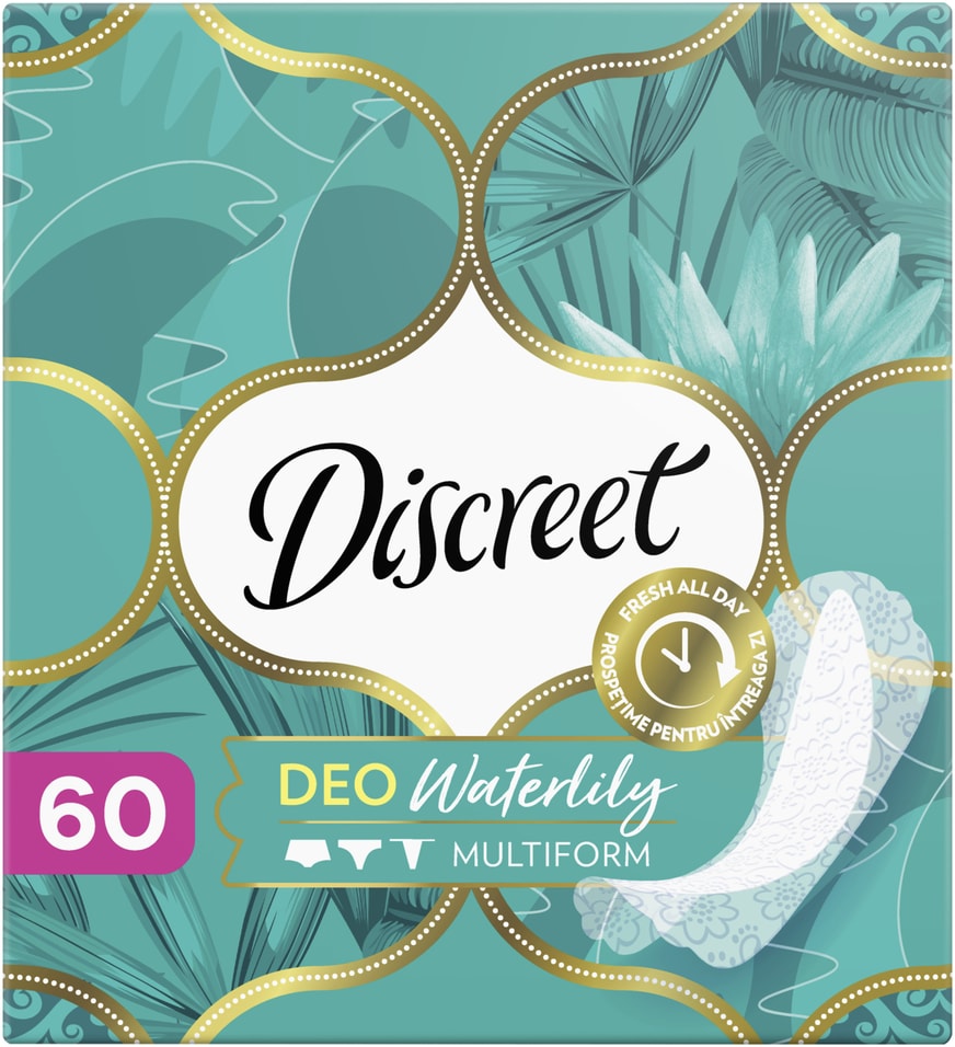 Прокладки Discreet Deo Water Lily Multiform ежедневные 60шт 242₽