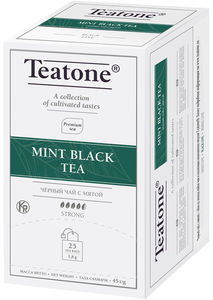Чай черный Teatone с мятой 25*1.8г
