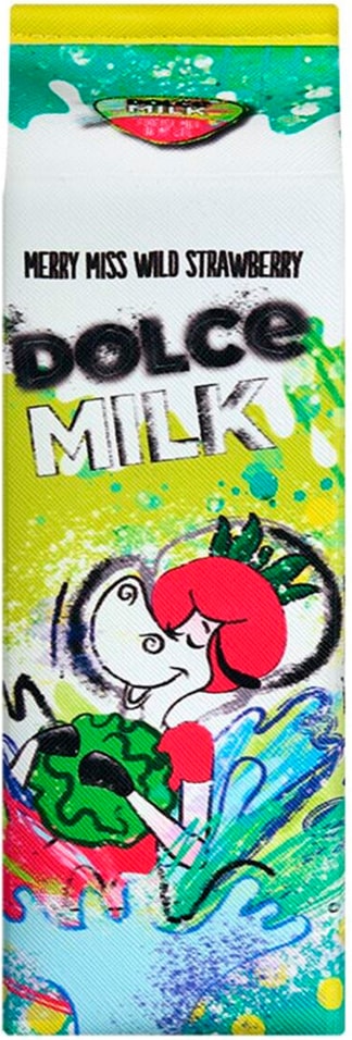 Подарочный набор Dolce Milk Губка для душа зеленая Гель для душа Земляника 300мл сумка-пенал 643₽