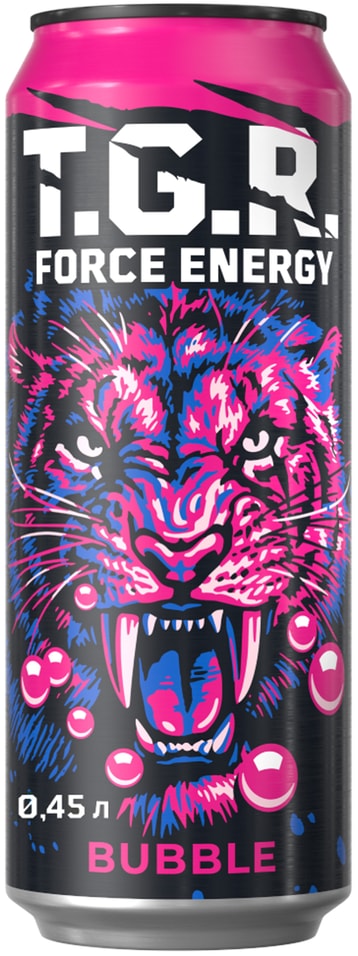Напиток TGR Force Energy Bubble энергетический 450мл 105₽