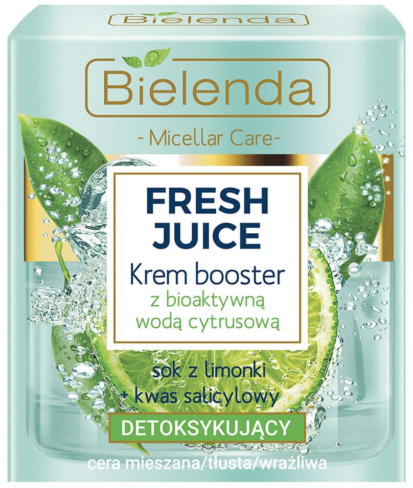 Крем для лица Bielenda Fresh Juice Лайм с биоактивной цитрусовой водой 50мл