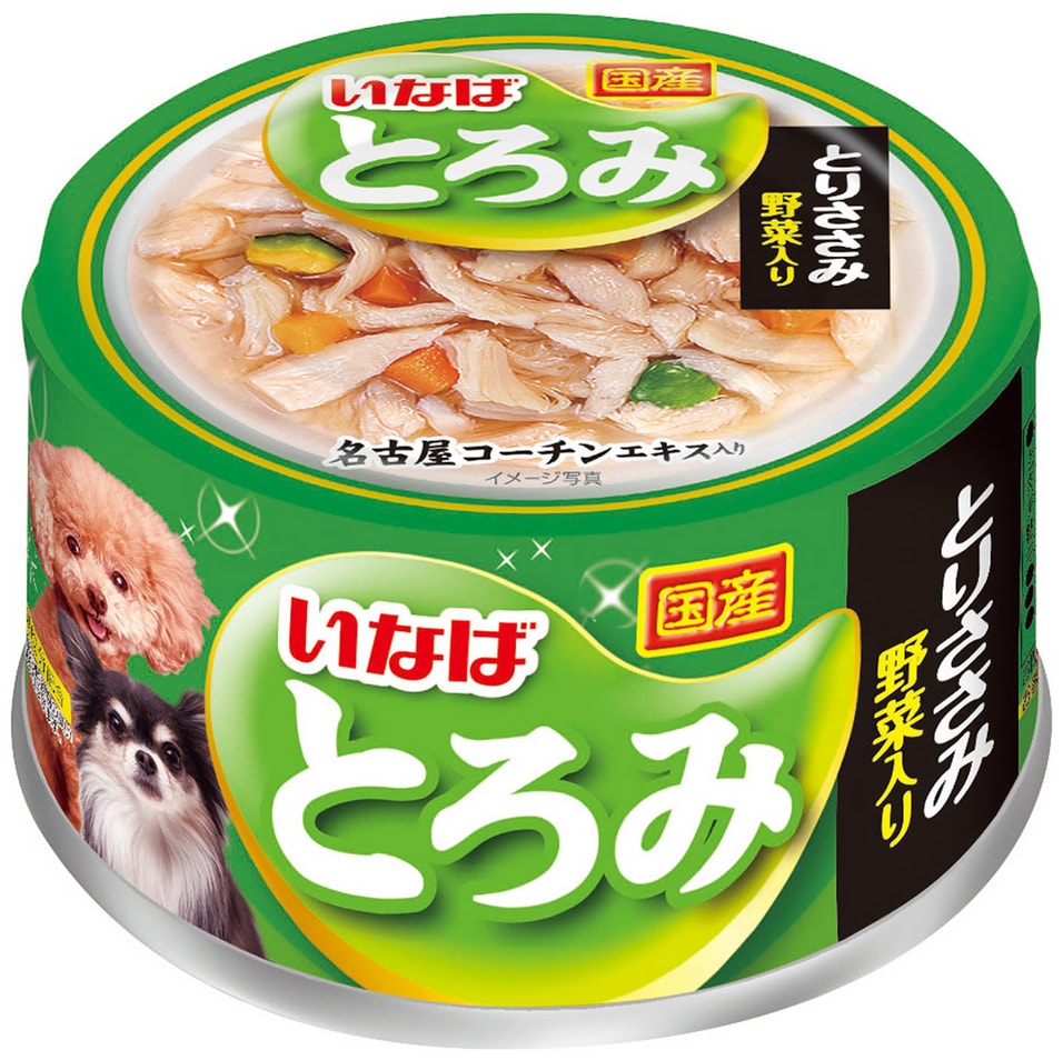 Влажный корм для собак Inaba Toromi Куриное филе c овощами в бульоне 80г (упаковка 6 шт.)