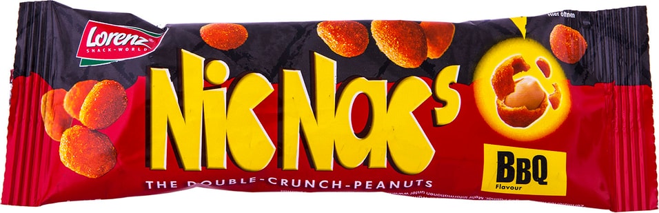 Арахис Lorenz Nic Nacs в хрустящей оболочке со вкусом Барбекю 35г