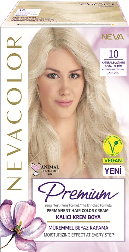 Крем-краска для волос Nevacolor Premium № 10 Натуральная платина