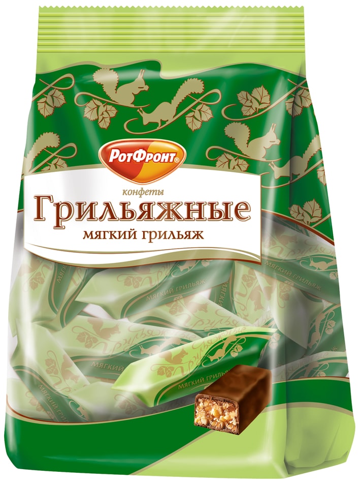 Конфеты Рот Фронт Грильяжные Мягкий грильяж 200г