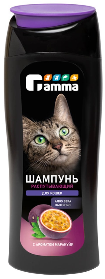 Шампунь для кошек Gamma распутывающий с ароматом маракуйи 400мл
