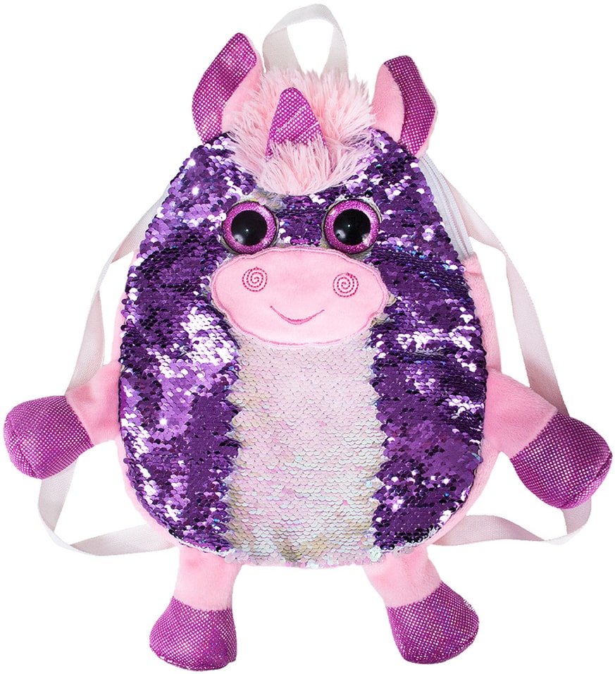 Сумка-рюкзак Fancy Единорог фиолетовый с пайетками