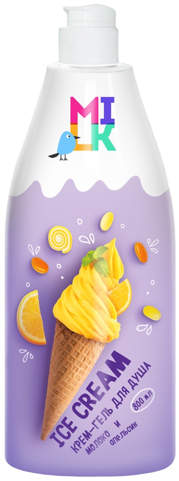 Крем-гель для душа Milk Молоко-Апельсин 800мл
