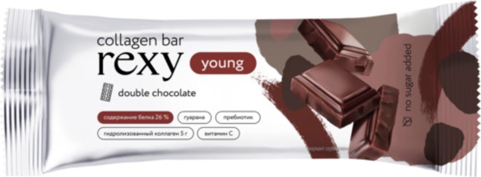 Батончик Rexy Young протеиновый Двойной шоколад 35г