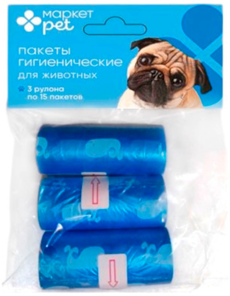Пакеты гигиенические Маркет Pet 315215см 45шт 109₽