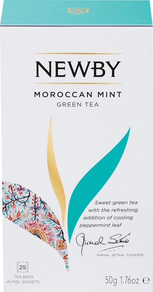 Чай зеленый Newby Марокканский с мятой 25*2г