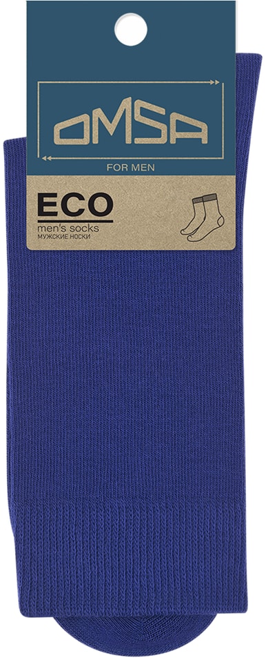 Носки мужские Omsa Eco 401 Colors гладь Ultramarino Ультрамарин Размер 39-41 209₽