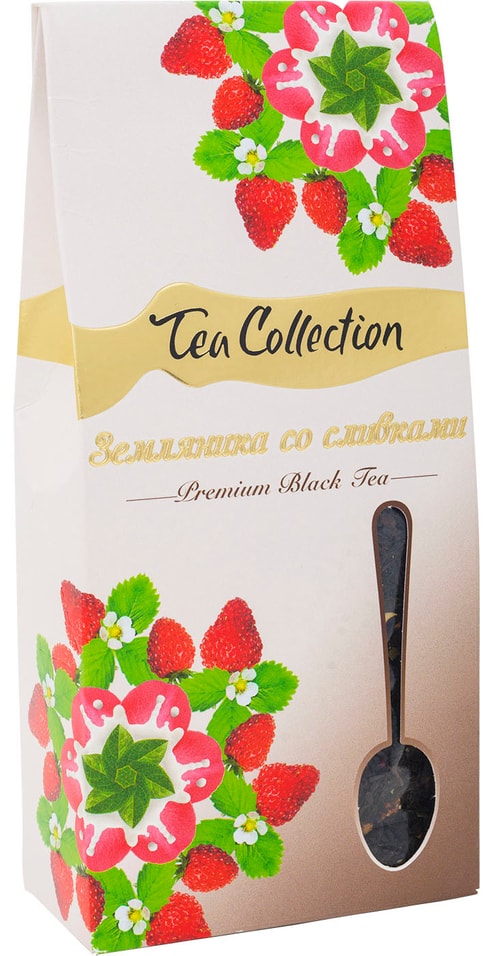 Чай черный Tea Collection Земляничный со сливками 100г