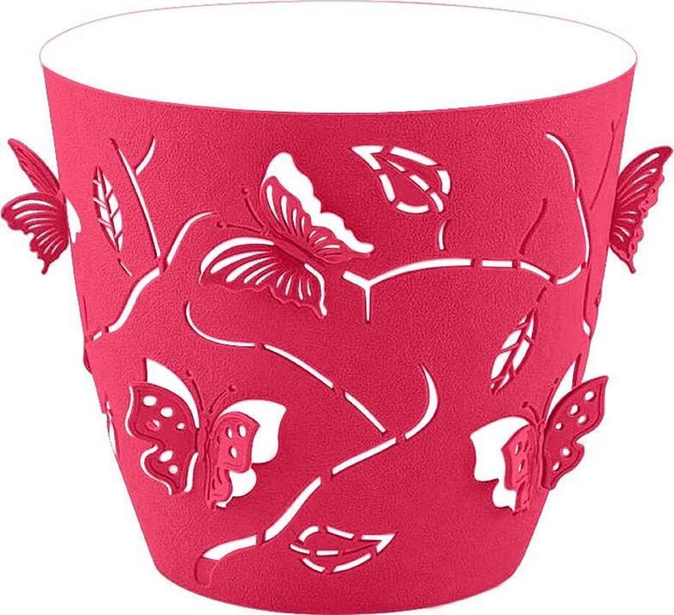 Горшок для цветов Plast Team Butterflies 22.5см 5.3л