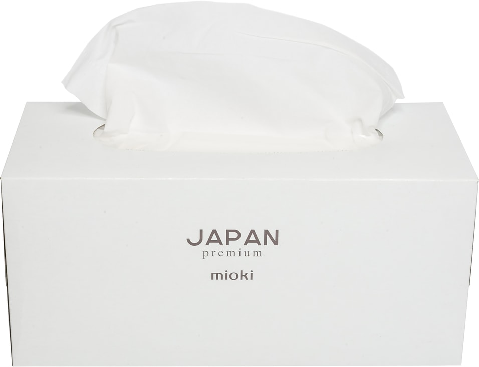 Салфетки Mioki Premium с белыми цветами 220шт