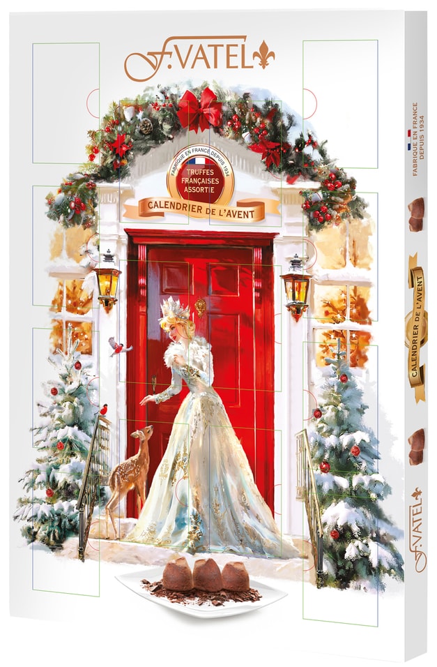 Набор конфет F.Vatel трюфель Calendrier de L'avent Снегурочка 90г