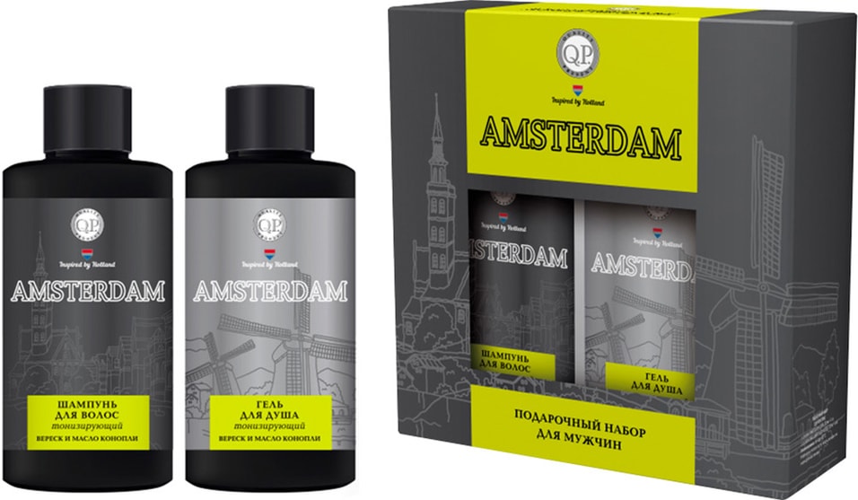 Подарочный набор Q.P. Amsterdam Шампунь для волос 320мл + Гель для душа 320мл от Vprok.ru