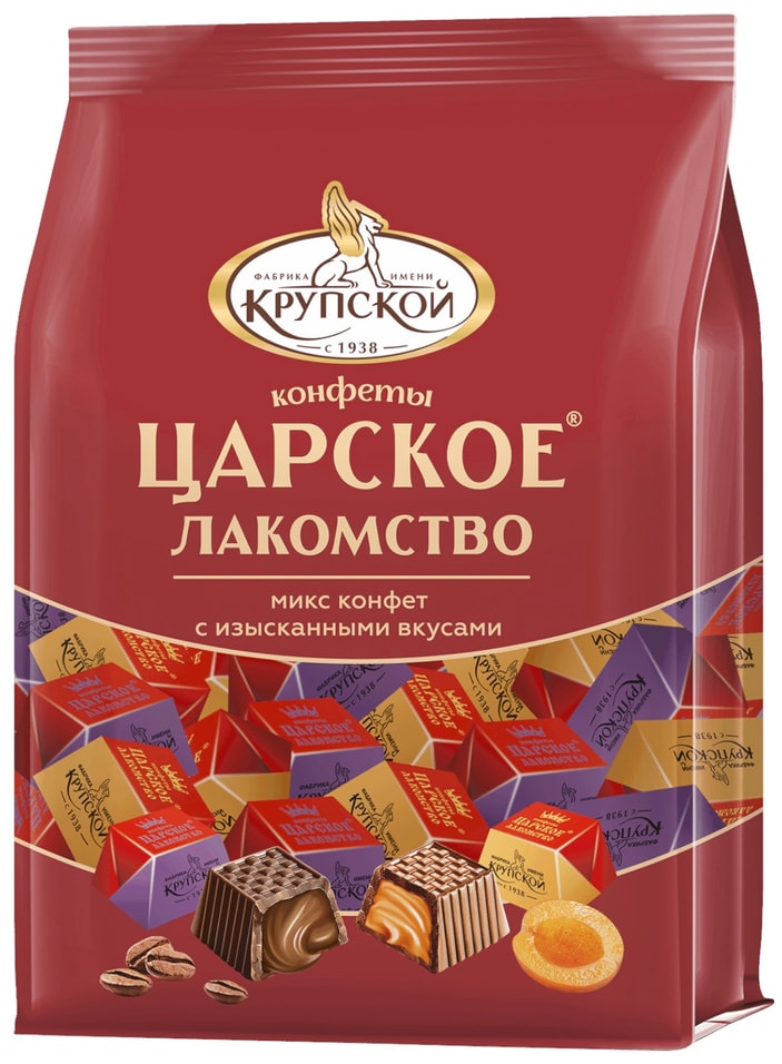 Конфеты Фабрика имени Крупской шоколадные Царское лакомство 210г