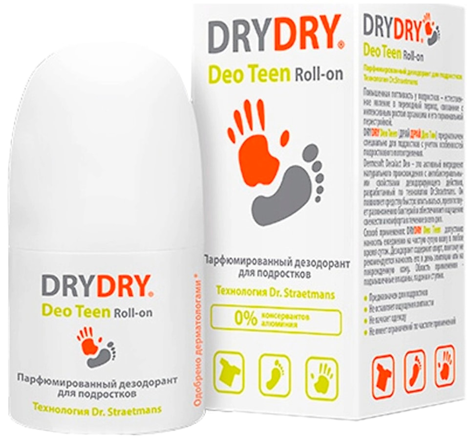 Дезодорант Dry Dry Deo Teen Roll-on парфюмированный для подростков 50мл