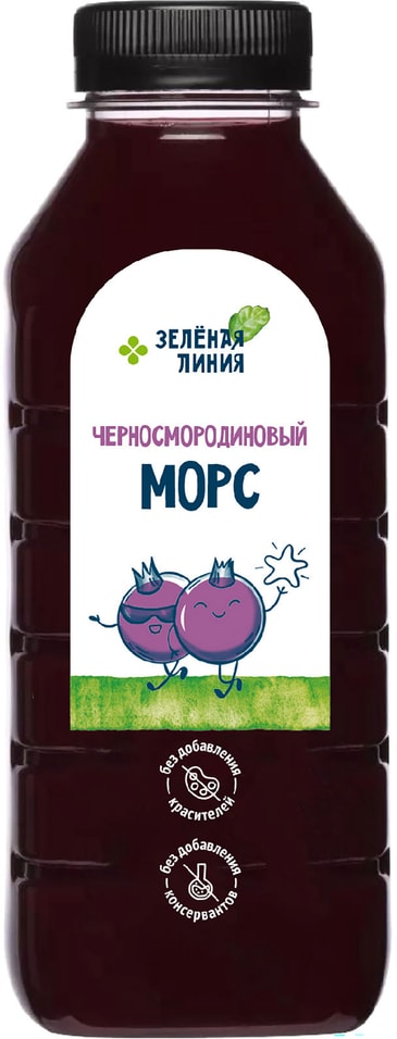 Морс Зеленая Линия черносмородиновый 1лс доставкой!