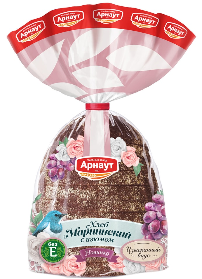 Хлеб Арнаут Мариинский с изюмом нарезка 250г