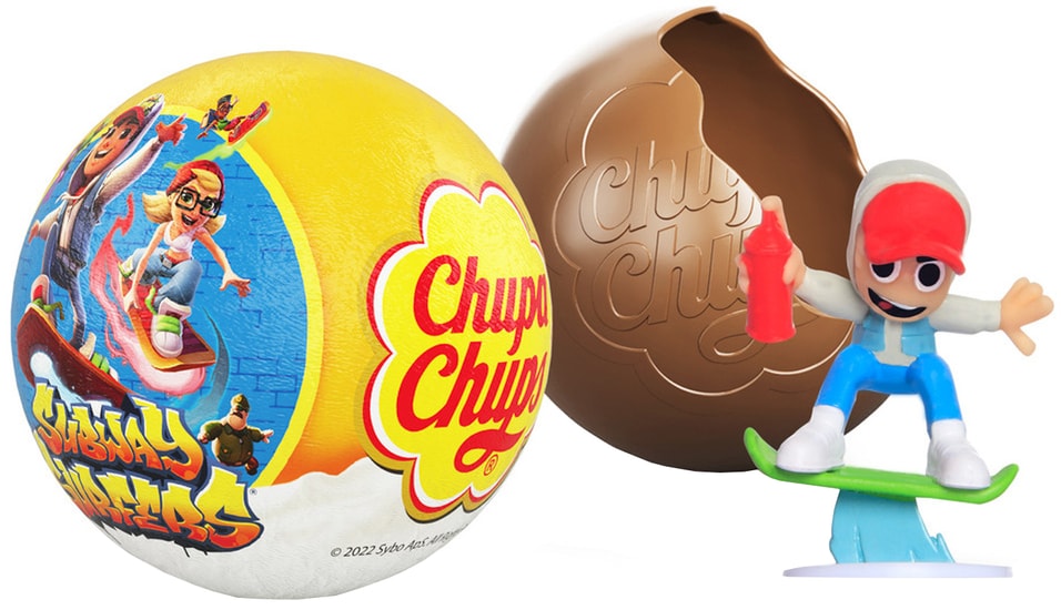 Шар шоколадный Chupa Chups с игрушкой-сюрпризом 20г в ассортименте