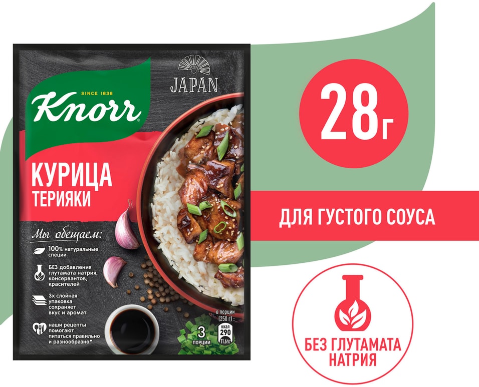Сухая смесь Knorr для приготовления курицы терияки 28г