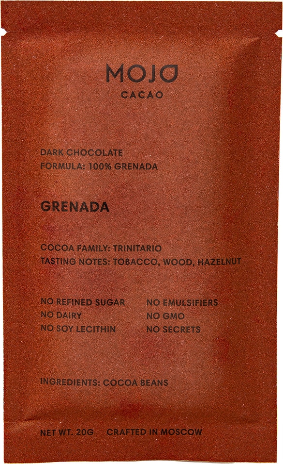 Шоколад Mojo Cacao Grenada Горький 100% 20г