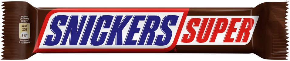 Шоколадный батончик Snickers Super 80г. Закажите онлайн!