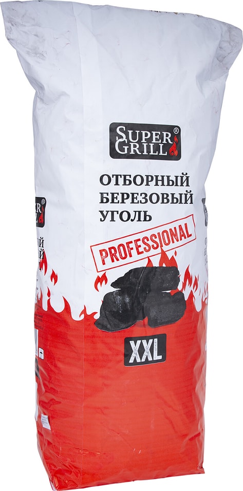 Уголь SuperGrill XXL Отборный березовый 8кг