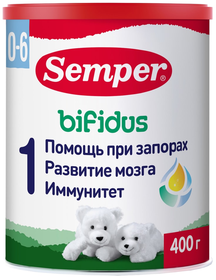 Смесь Semper Bifidus 2 молочная с 6 месяцев 400г