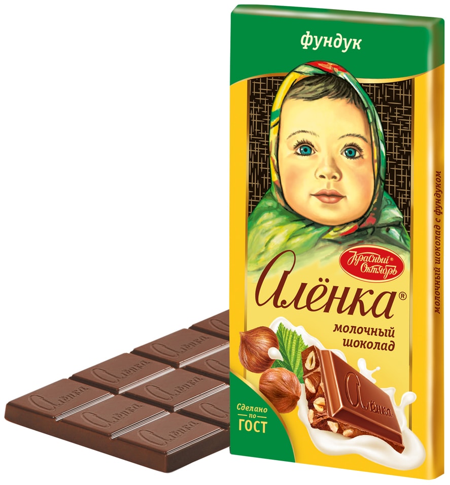 Шоколад Аленка Молочный с фундуком 90г