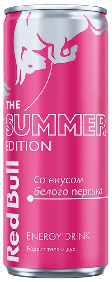 Напиток Red Bull энергетический The Summer Edition со вкусом белого персика 250мл