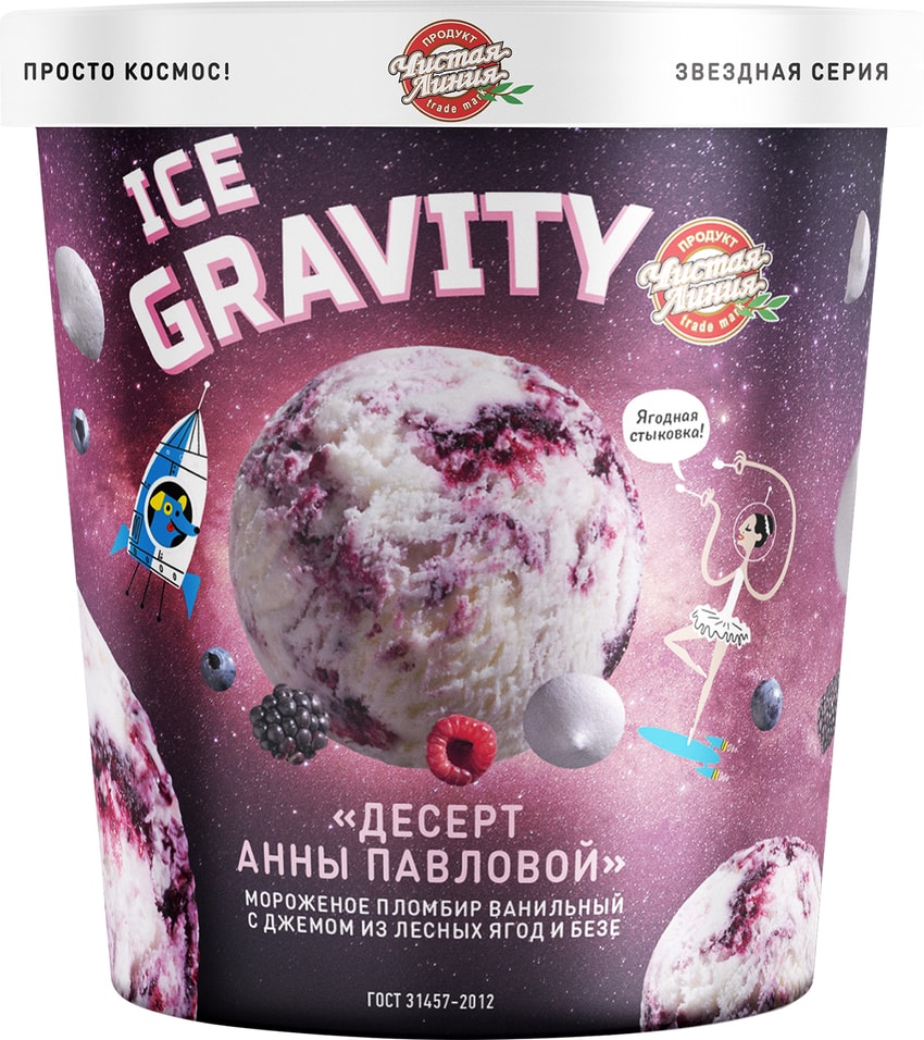 Отзывы о Мороженом Чистая Линия Ice Gravity Десерт Анны Павловой 270г