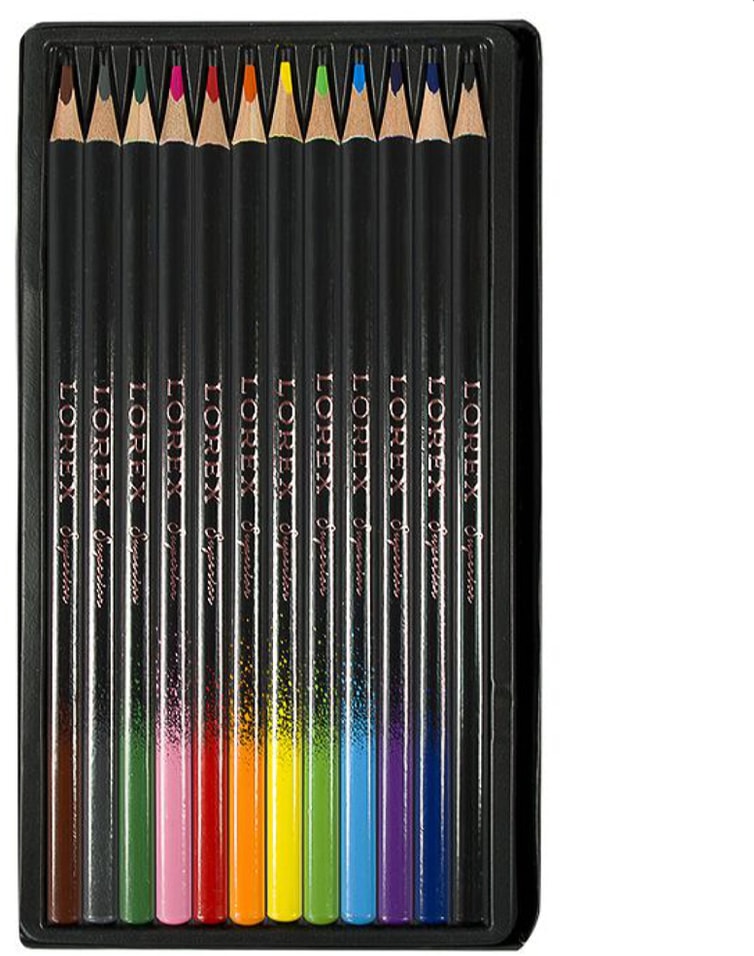 Набор цветных карандашей Lorex Superior трехгранные 12 цветов