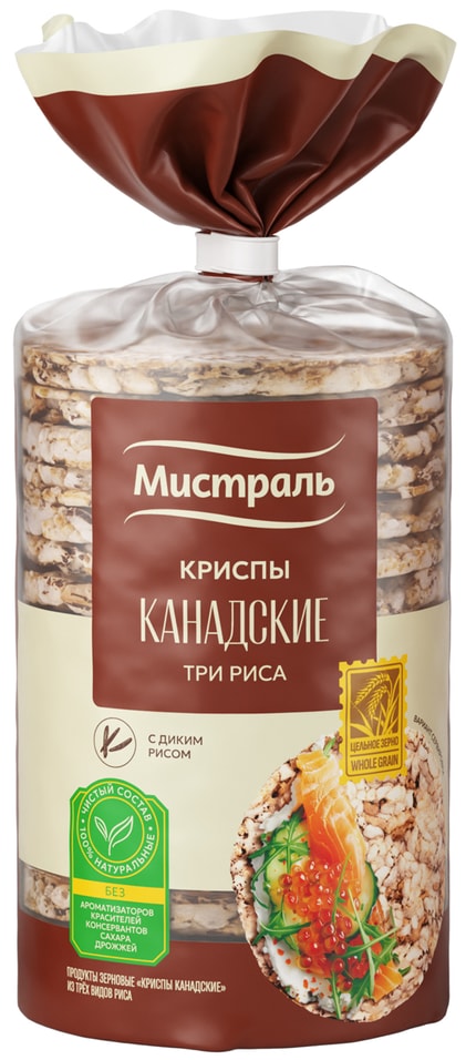 Криспы Мистраль Канадские Три риса 100гс доставкой 147₽