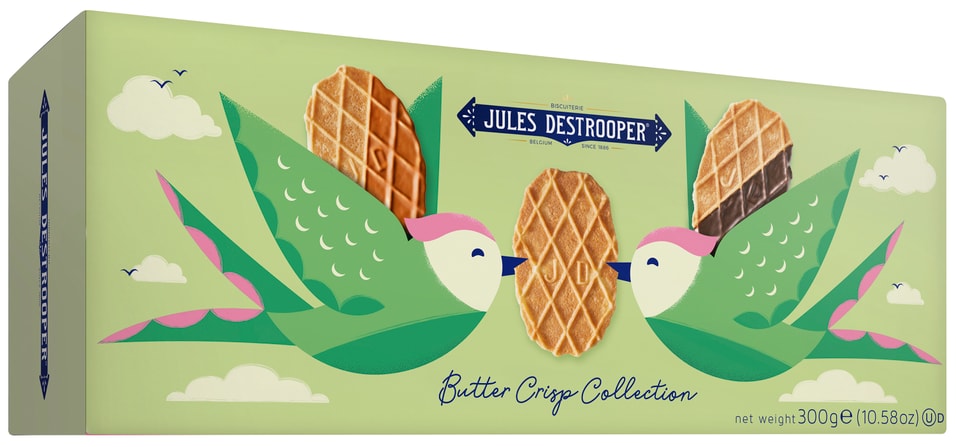 Печенье ассорти Jules Destrooper Jules Butter Crisp Collection 300г