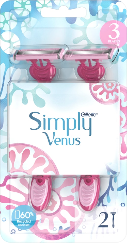 Бритва Gillette Simply Venus 3 Basic одноразовая женская 2шт